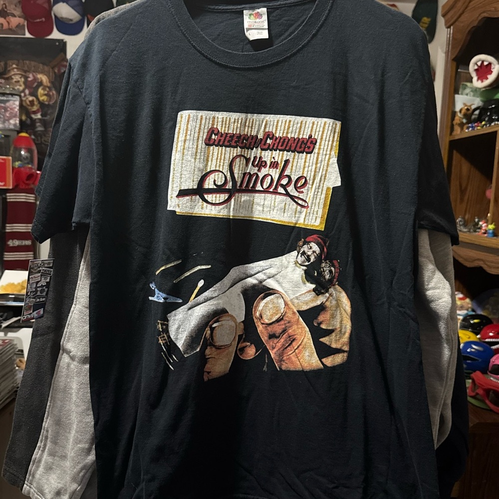 Vintage Cheech And Chong Up In Smoke Men's Black T-Shirt Size L